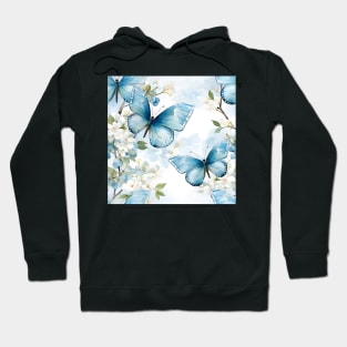 Butterflies Watercolor 18 - Spring Azure Hoodie
